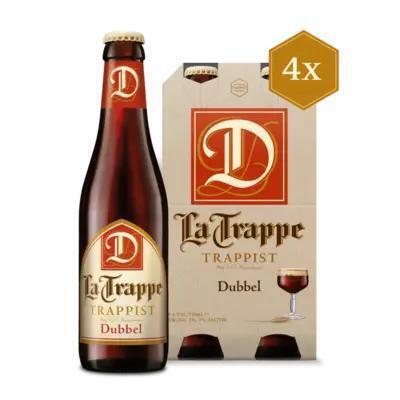 La Trappe Trappist dubbel (Fles, 4 × 33cl)