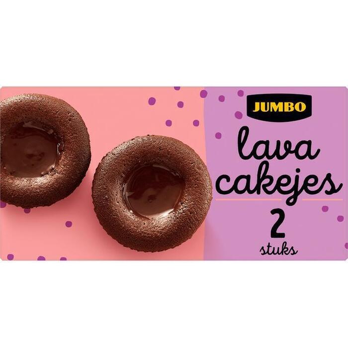 Jumbo Lava Cakejes met Pure Chocolade 2 Stuks (180g)