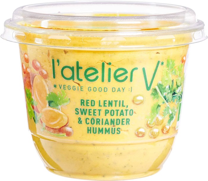 Hummus rode linzen-zoete aardappel-koriander (150g)