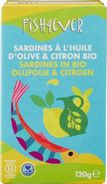 Sardines in bio olijfolie & citroen (120g)