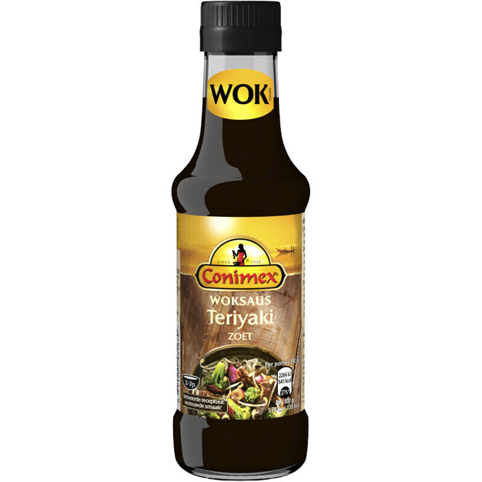 Conimex Woksaus Teriyaki Honing (Fles, 175ml)