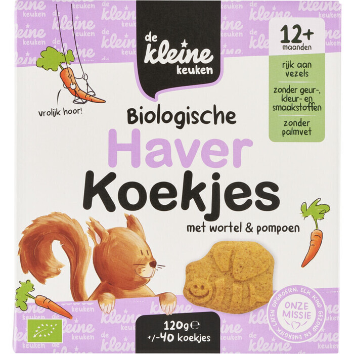 Biologische haverkoekjes 1,5jr+ (Zak, 120g)