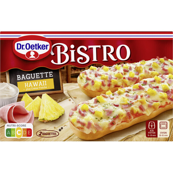 Dr. Oetker Bistro classique baguette hawaii 2 x 125 g (Doos, 250g)