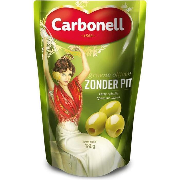 Carbonell Groene olijven zonder pit (Zak, 180g)