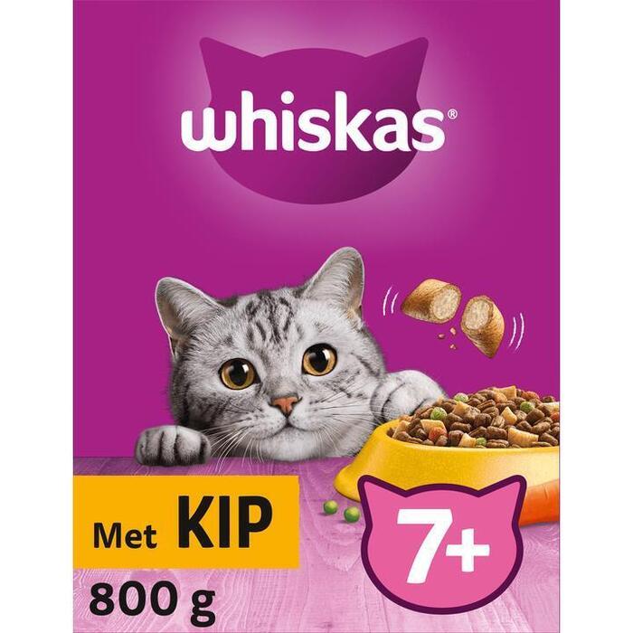 Whiskas 7+ Senior droge brokjes Kip kattenvoer 800 g (800g)