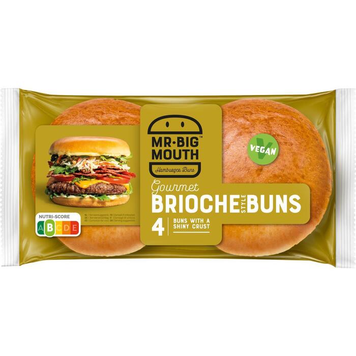 Hamburger bun brioche 4 st.