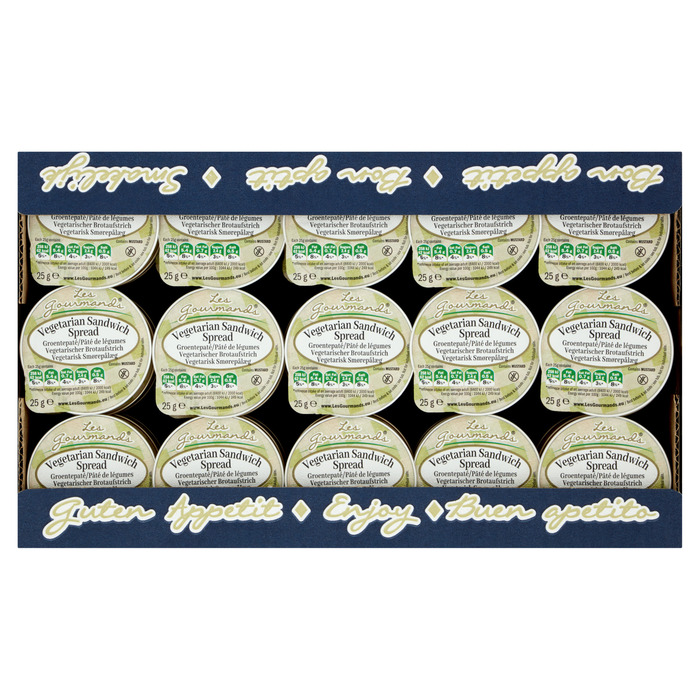 Les Gourmands Vegetarian Sandwich Spread Groentepaté 45 x 25 g (25g)