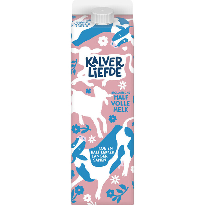 Kalverliefde Halfvolle melk biologisch (1L)
