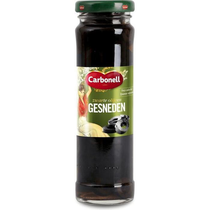 Carbonell Zwarte olijven gesneden (140g)