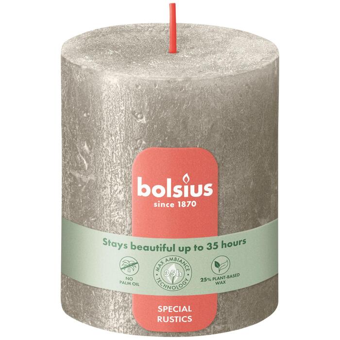 Bolsius Shine rustiek 8 cm champagne
