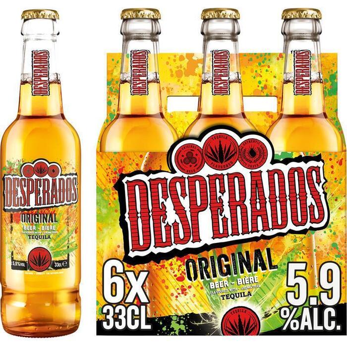 Desperados Original Bière aromatisée à un spiritueux à base d'agave 12x33cl