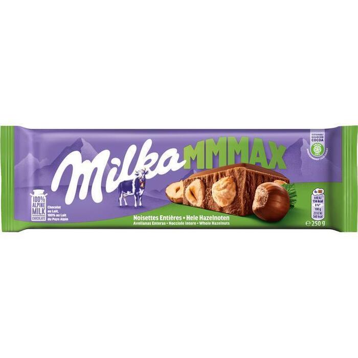 Milka Mmmax melkchocolade hele hazelnoten (250g)