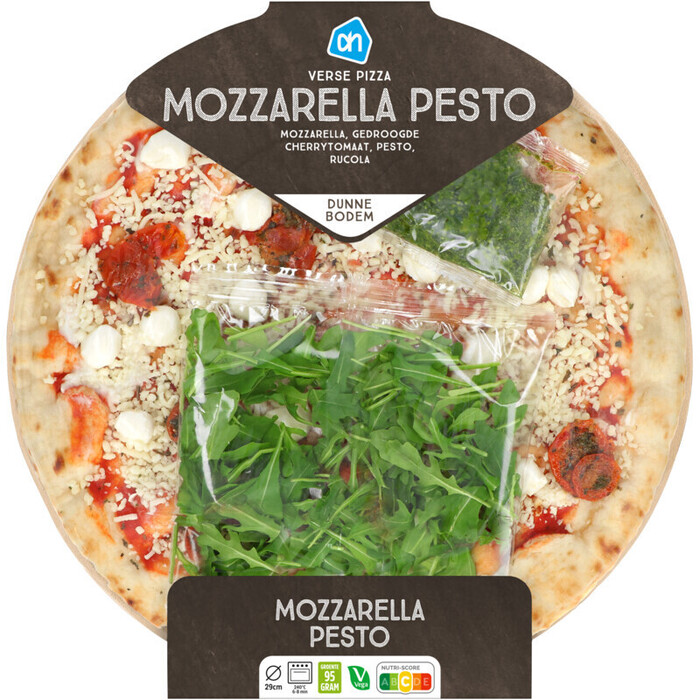 AH Pizza mozzarella pesto (445g)