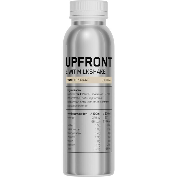 Upfront Eiwit milkshake vanille smaak (33cl)