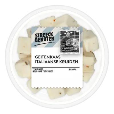Streeckgenoten Geitenkaasblokjes Italiaanse kruiden (100g)