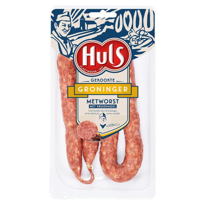 Huls Gekookte Groninger metworst (220g)