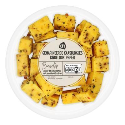 AH Gemarineerde kaasblokjes knoflook peper (100g)