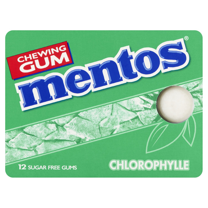 MENTOS GUM BREEZE CHLOROPHYLLE SINGLE 17,5 GR (12 × 1.46g)