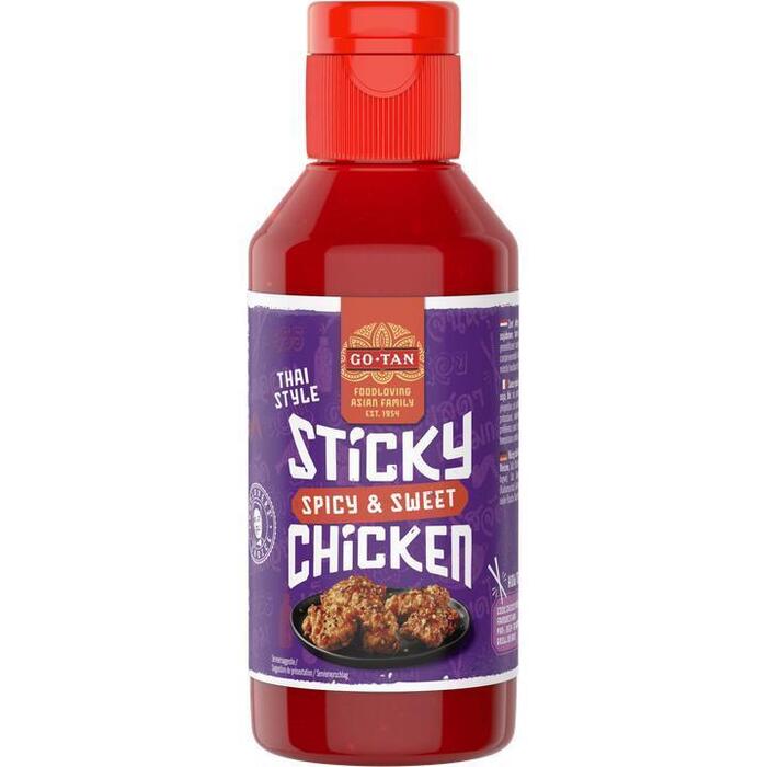 Go-Tan Sticky Chicken Spicy Sweet 220ml (Fles, 220ml)
