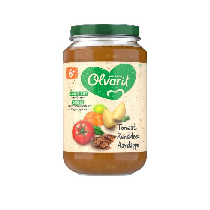 Tomaat rundvl aardappel wortel 6 mnd (Pot, 200g)