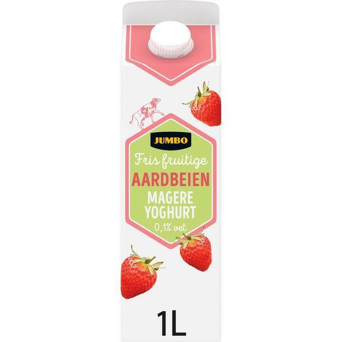 Jumbo Magere Yoghurt Aardbeien 0,1% Vet 1 L (1L)