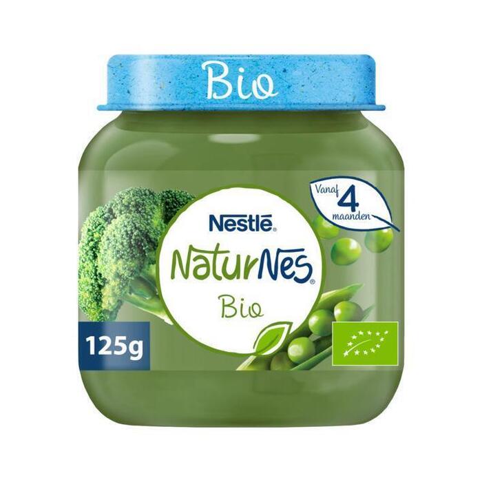 NaturNes Doperwten broccoli 4+ mnd babyvoeding (125g)