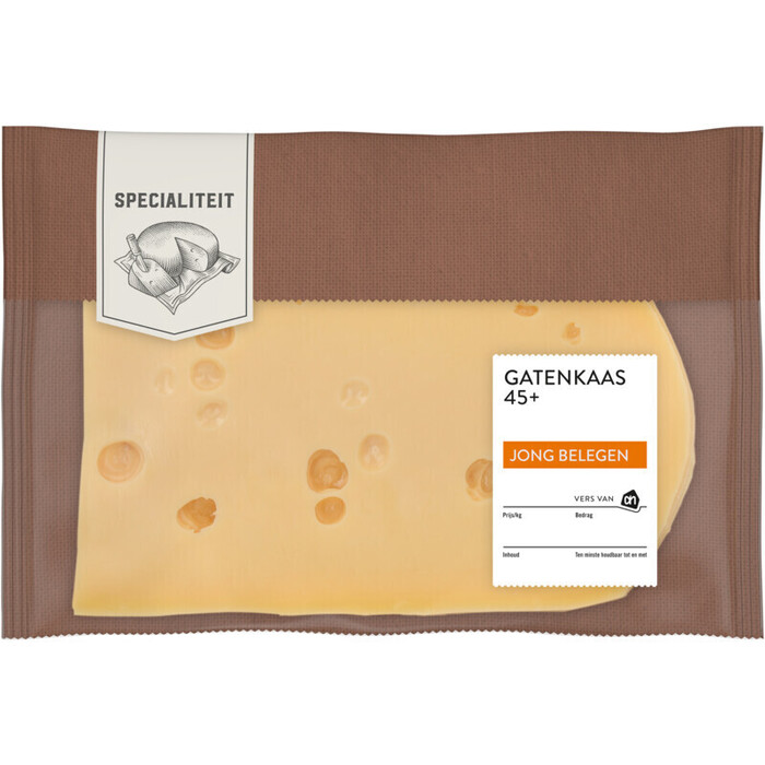 AH Gatenkaas jong belegen 45+ plakken (250g)