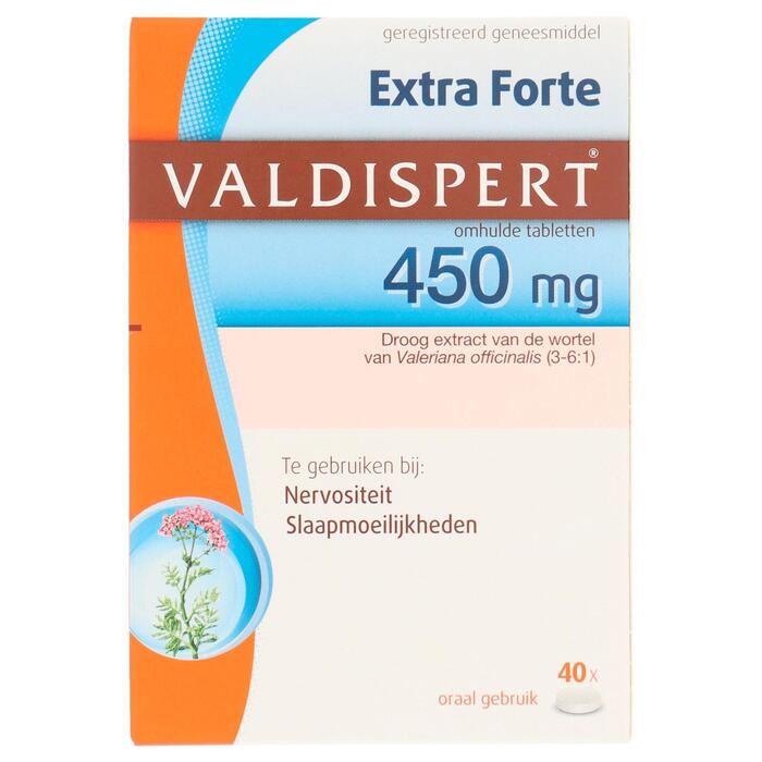 Valdispert Extra forte 450 mg tabletten (Doos, 40g)