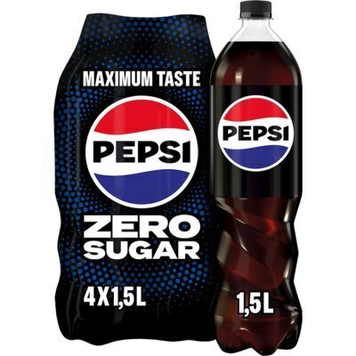 Pepsi Zero sugar (plastic fles, 4 × 1.5L)