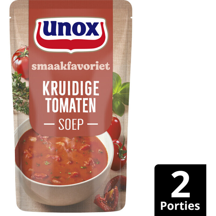 Unox Soep in zak kruidige tomatensoep (0.57L)