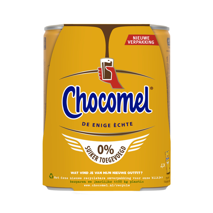 Chocomel 0% Suiker Toegevoegd 4 x 250 ml (1L)