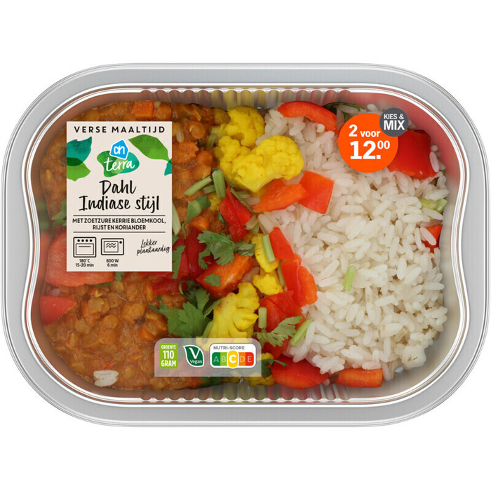 AH Terra Verse maaltijd dahl Indiase stijl (450g)