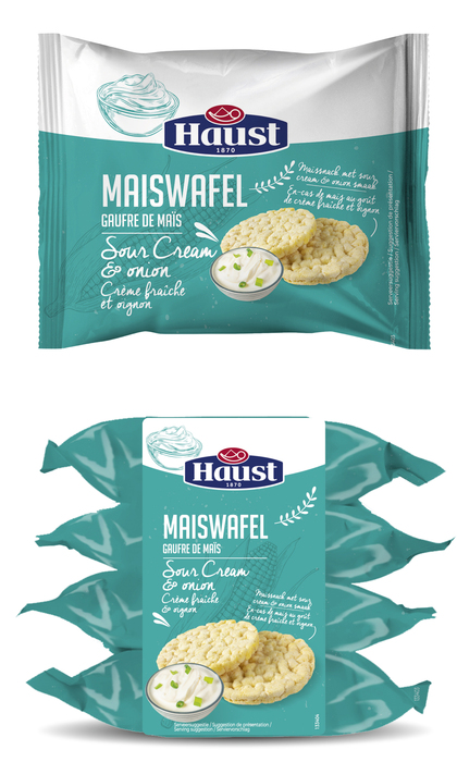 Haust Maïswafels sour creme (4 × 26g)