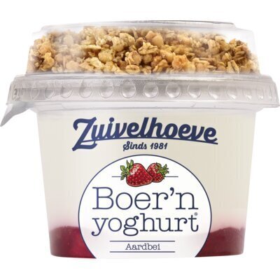 Boer'n yoghurt® Aardbei & Muesli 170 g (170g)