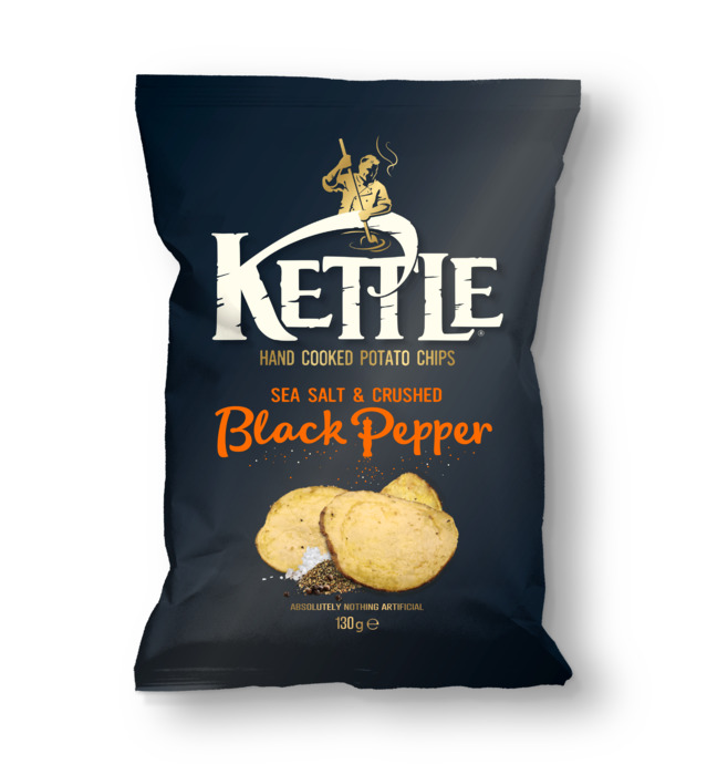 KETTLE CHIPS SEASALT BLACK PEPPER (130g)