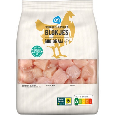 AH Scharrel kipfilet blokjes (600g)