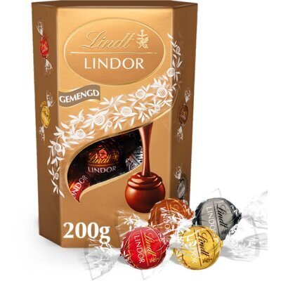Lindt Lindor cornet assorted (Doos, 200g)