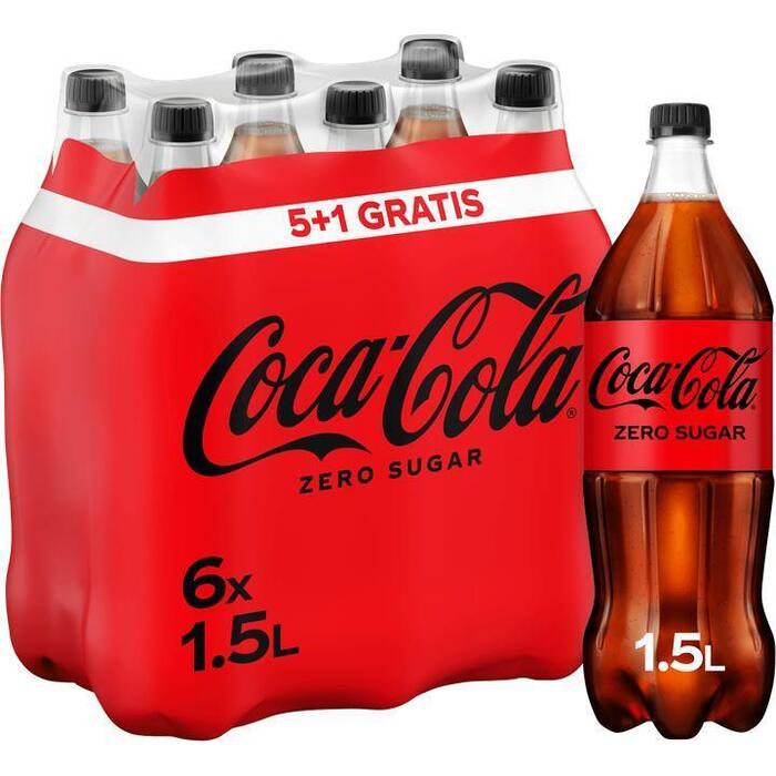 Coca-Cola Zero Sugar 5+1 Gratis 6 x 1,5L PET Fles (6 × 1.5L)