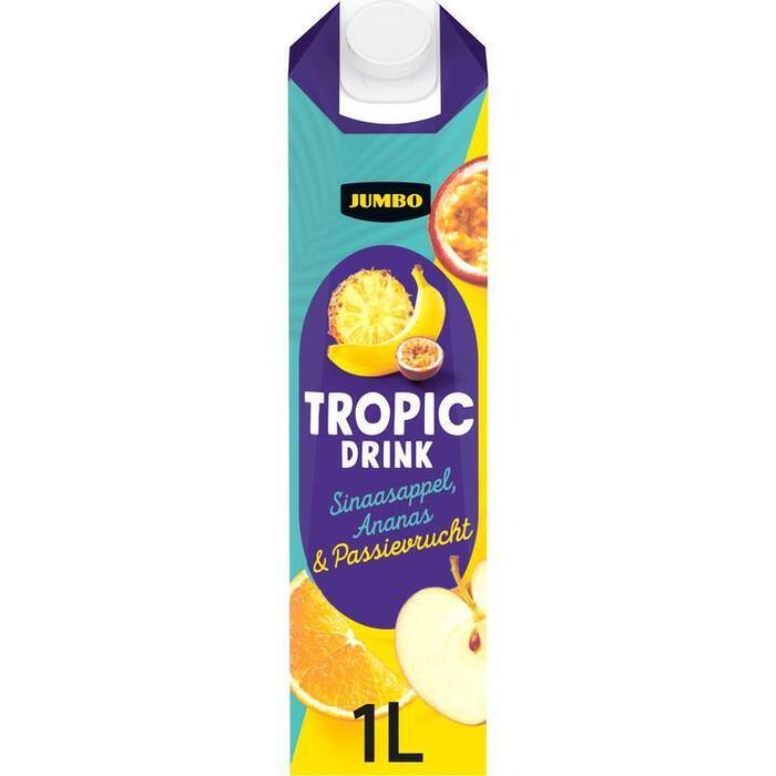 Jumbo Tropicdrank Banaan, Ananas & Passievrucht 1L (1L)