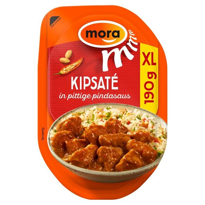 Mora Kipsaté in Pittige Pindasaus XL 190 g (Stuk, 190g)