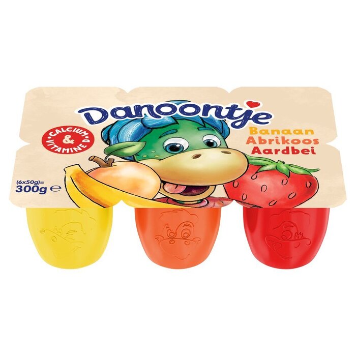 Danone Danoontje Abrikoos Aardbei Banaan (Set, 50g)