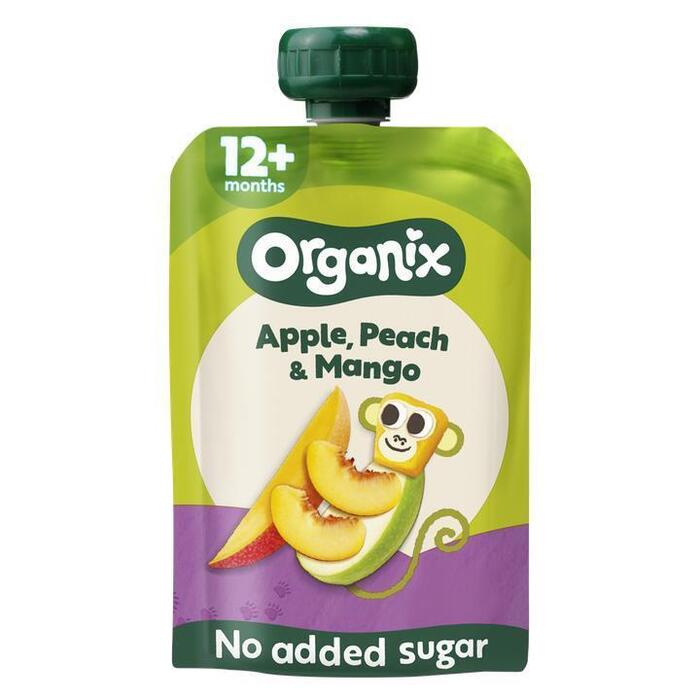 Organix Knijpfruit Appel, Perzik & Mango 12+m (100g)