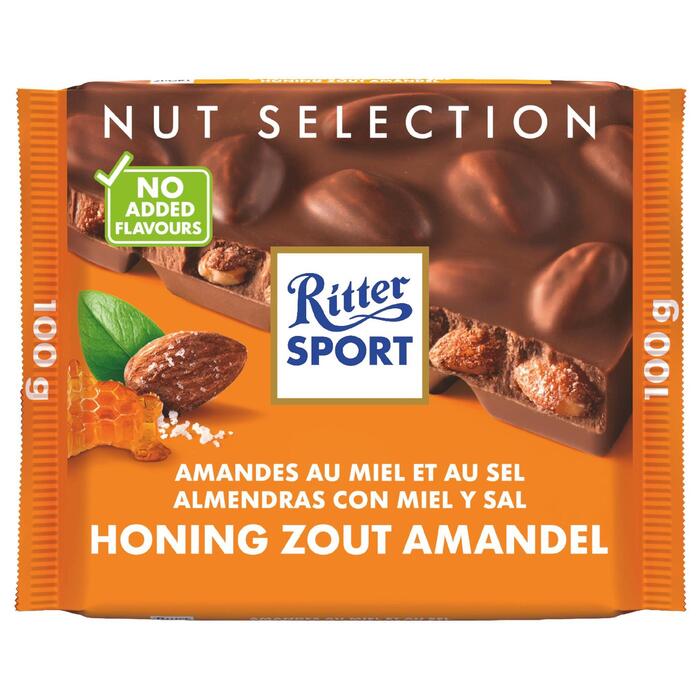 Ritter Sport, Honing, zout en amandel (wikkel, 100g)