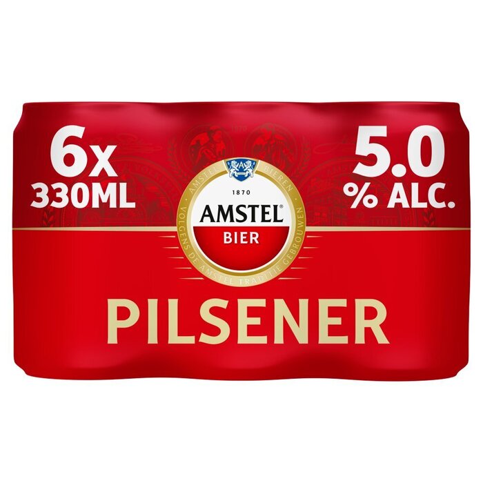 Amstel Pilsener Bier Blik 6 x 33 cl (33cl)