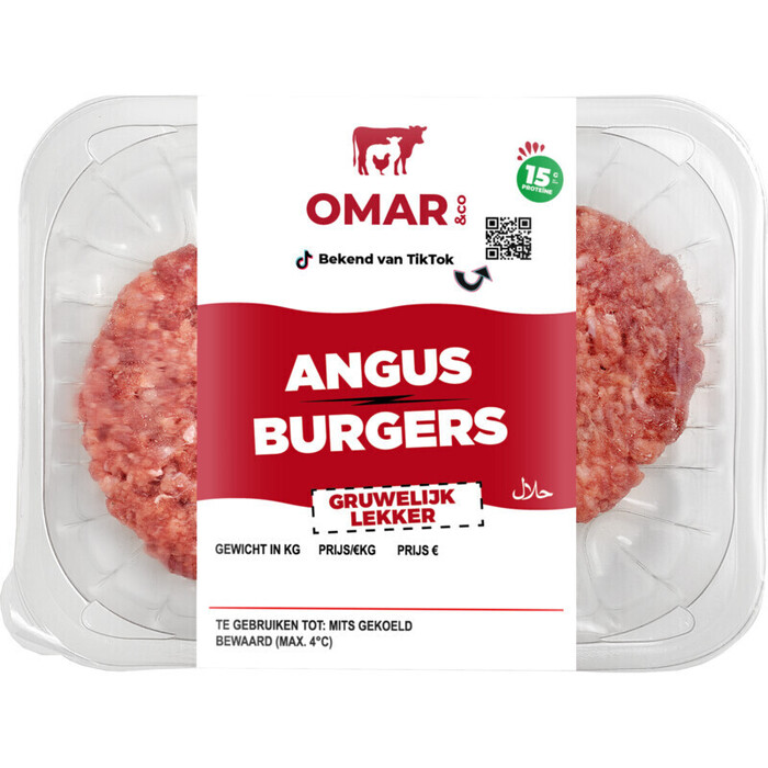 Omar Angus beef burger (2 × 125g)