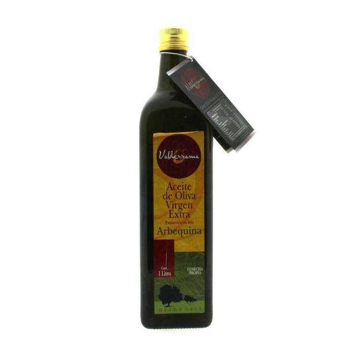 Olijfolie extra virgin Arbequina (glazen fles, 1L)
