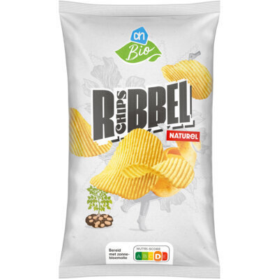 AH Biologisch Ribbelchips naturel (125g)