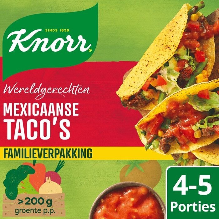 Knorr Wereldgerechten Mexicaanse Taco's Familiepakket (245g)