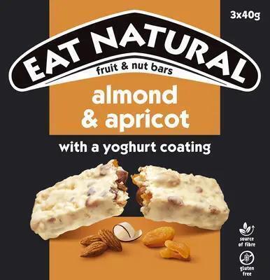 Eat Natural Fruit & nut bars amandel & abrikoos (3 × 40g)