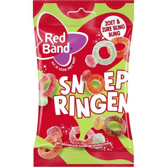 Red Band Snoepringen Zuur 102gr (102g)